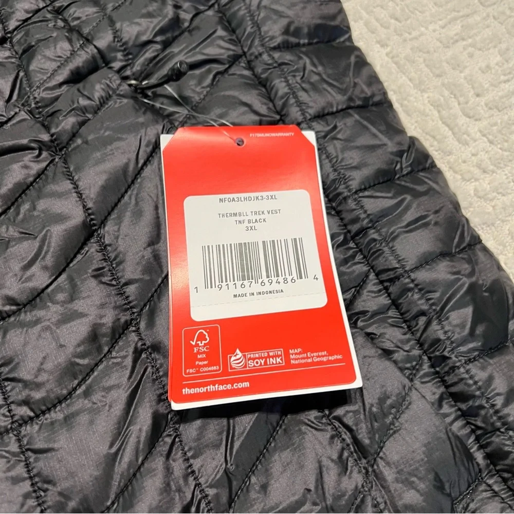 The North Face Men's ThermoBall Trekker Vest Size 3XL XXXL